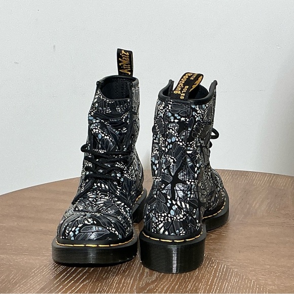 Dr. Martens Black Butterfly Print Women's Boots - Picture 8 of 8